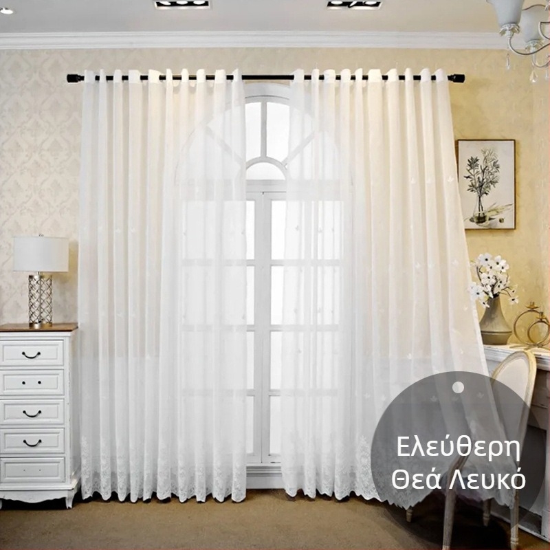 Χονδρική γαλλική δαντέλα παράθυρο οθόνης σπιτιού σαλόνι υπνοδωμάτιο ημι-σκίαση παράθυρο οθόνη ρομαντική λευκή δαντέλα κουρτίνα μπαλκονιού