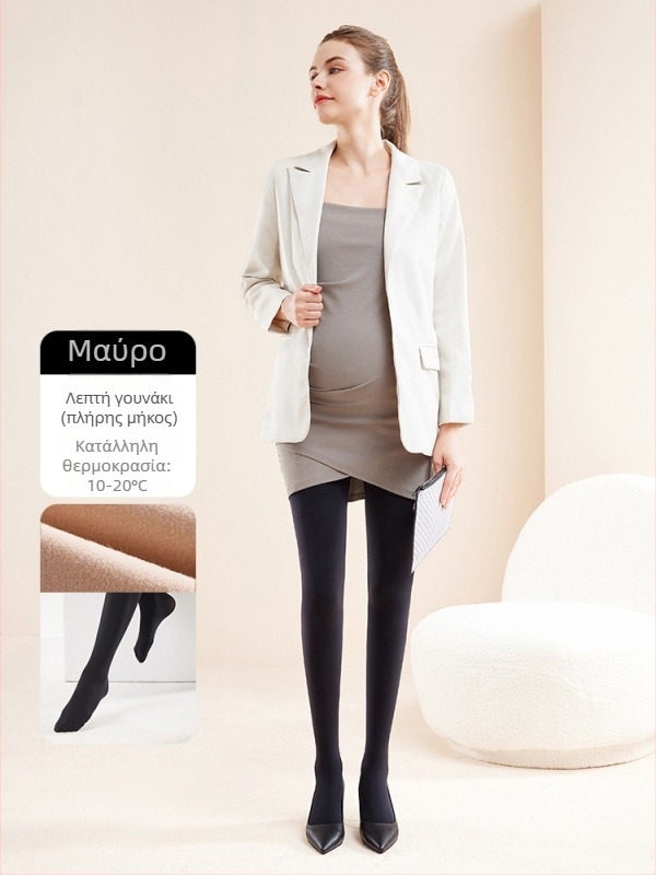 Ζεστό κολάν Chunyi για εγκυμοσύνη, με μαγική μάσκα και στήριξη ισχίου, ανόρθωση οπίσθιων, με επένδυση από φλις και παχύρρευστο καλσόν στο χρώμα του δέρματος