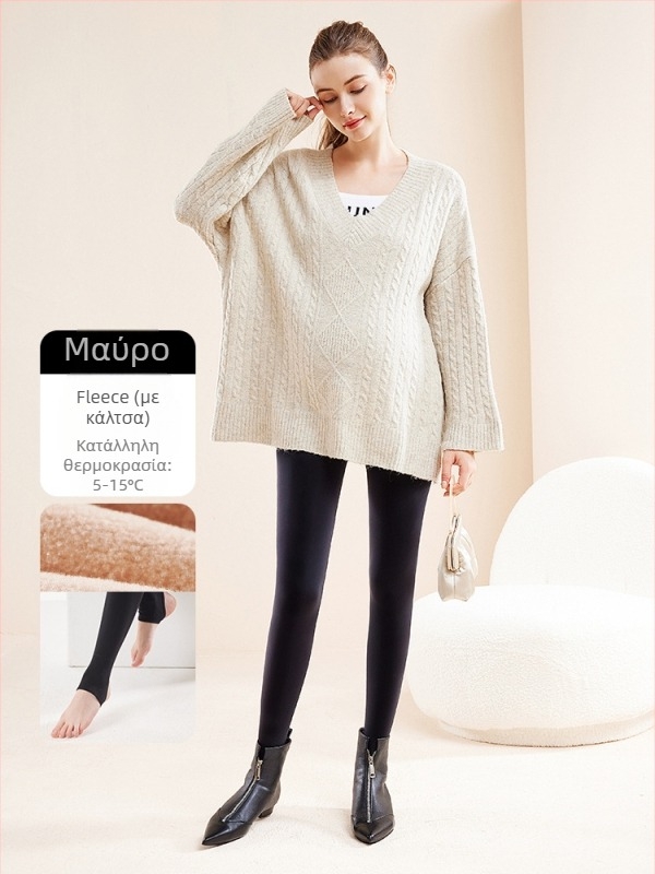 Ζεστό κολάν Chunyi για εγκυμοσύνη, με μαγική μάσκα και στήριξη ισχίου, ανόρθωση οπίσθιων, με επένδυση από φλις και παχύρρευστο καλσόν στο χρώμα του δέρματος