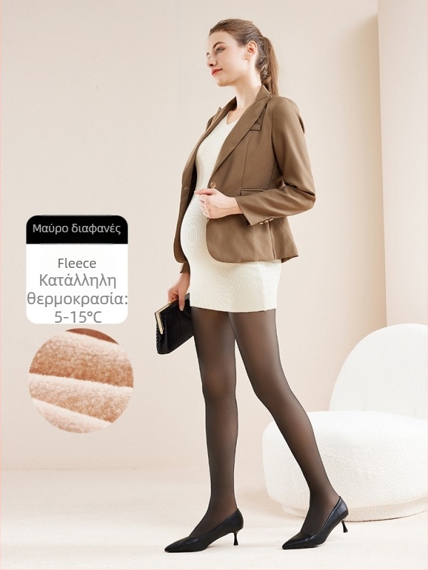 Ζεστό κολάν Chunyi για εγκυμοσύνη, με μαγική μάσκα και στήριξη ισχίου, ανόρθωση οπίσθιων, με επένδυση από φλις και παχύρρευστο καλσόν στο χρώμα του δέρματος