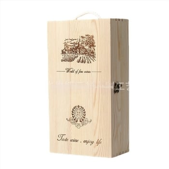 Κουτί κρασιού Κουτί κόκκινου κρασιού Διπλό ξύλινο κουτί κόκκινου κρασιού Διπλό εμφιαλωμένο ξύλινο κουτί Κουτί κρασιού Ξύλινο κουτί κόκκινου κρασιού Κουτί δώρου ξένου κρασιού