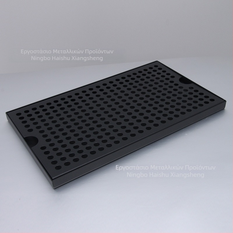 Δίσκος τσαγιού από ανοξείδωτο ατσάλι 304/τετράγωνος δίσκος με επίπεδη βάση από ανοξείδωτο ατσάλι/δίσκος νερού/δίσκος κρασιού σε στήλη μπαρ