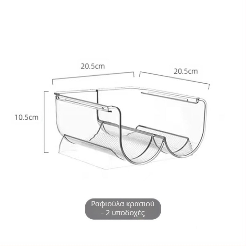 2/3 ραφιέρα κόκκινου κρασιού στοιβαζόμενη θήκη αποθήκευσης ψυγείου ξένη ραφιέρα κρασιού διαφανής ραφιέρα αποθήκευσης κρασιού εξωτερικού εμπορίου