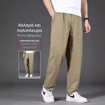 Παντελόνια Crossborder Ανδρικά Παντελόνια Εργασίας Παντελόνια με Φερμουάρ Χαλαρά Ανδρικά Παντελόνια Casual Φθινόπωρο/Χειμώνας Ρούχα Εργασίας για μεγάλα μεγέθη Ανδρικά Παντελόνια για Εξωτερικό Εμπόριο