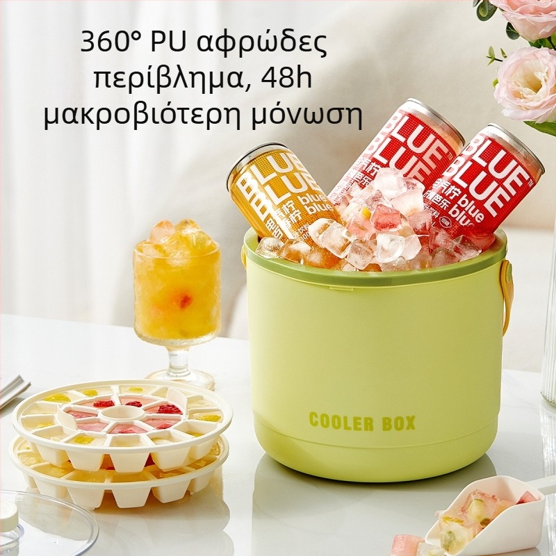 Κουβάς συντήρησης θερμότητας με μπλοκ πάγου Εξωτερική πρέσα Κουβάς συντήρησης κρύου μπλοκ πάγου για κατασκήνωση Φορητός κουβάς συντήρησης κρύου μπλοκ πάγου