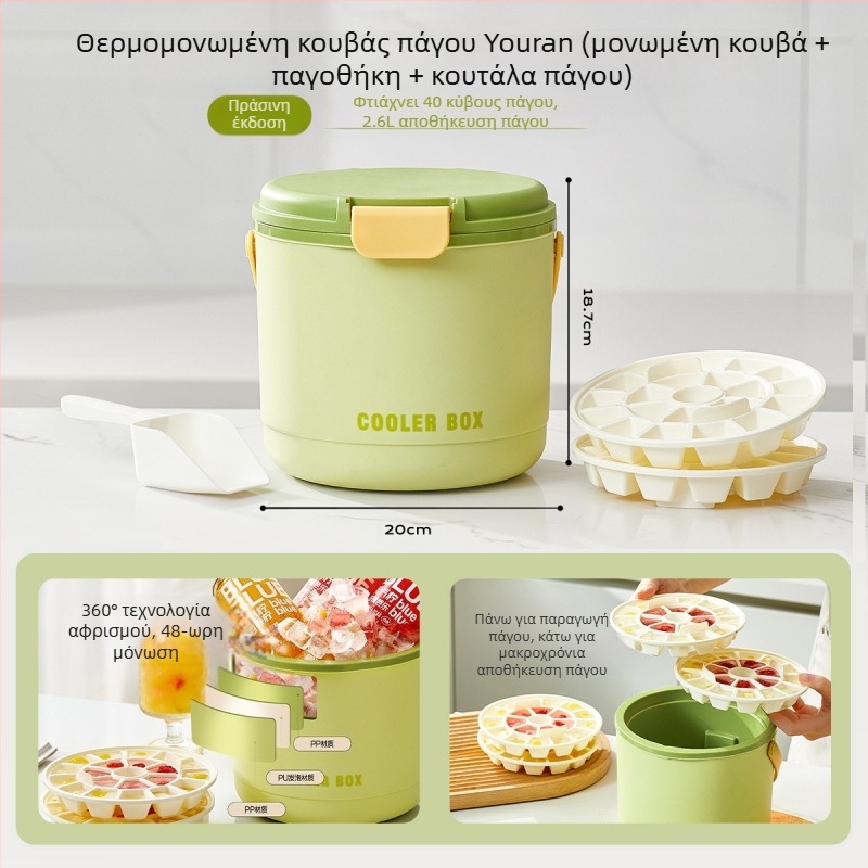 Κουβάς συντήρησης θερμότητας με μπλοκ πάγου Εξωτερική πρέσα Κουβάς συντήρησης κρύου μπλοκ πάγου για κατασκήνωση Φορητός κουβάς συντήρησης κρύου μπλοκ πάγου