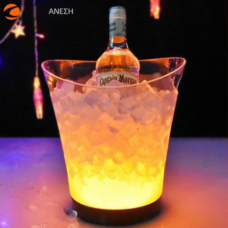 Άμεση πώληση εργοστασίων Φωτεινή προώθηση κάδου πάγου Πλαστική φωτεινή ράβδος κάδου πάγου KTV πολύχρωμος κάδος πάγου LED