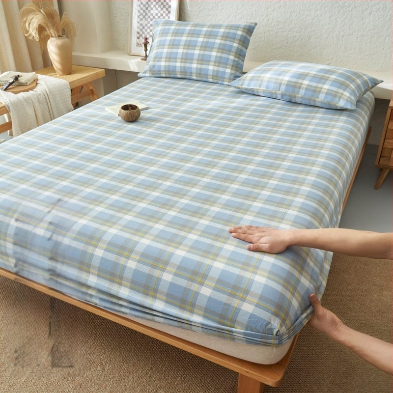 Σεντόνια Muji Style με εφαρμοστά σεντόνια από καθαρό βαμβάκι, τύπου Α, μονό τεμάχιο από καθαρό βαμβάκι, καλής ποιότητας, καλύμματα σεντονιών από καθαρό βαμβάκι, για μητρική και βρεφική χρήση, αυτοχρησιμοποιούμενα.