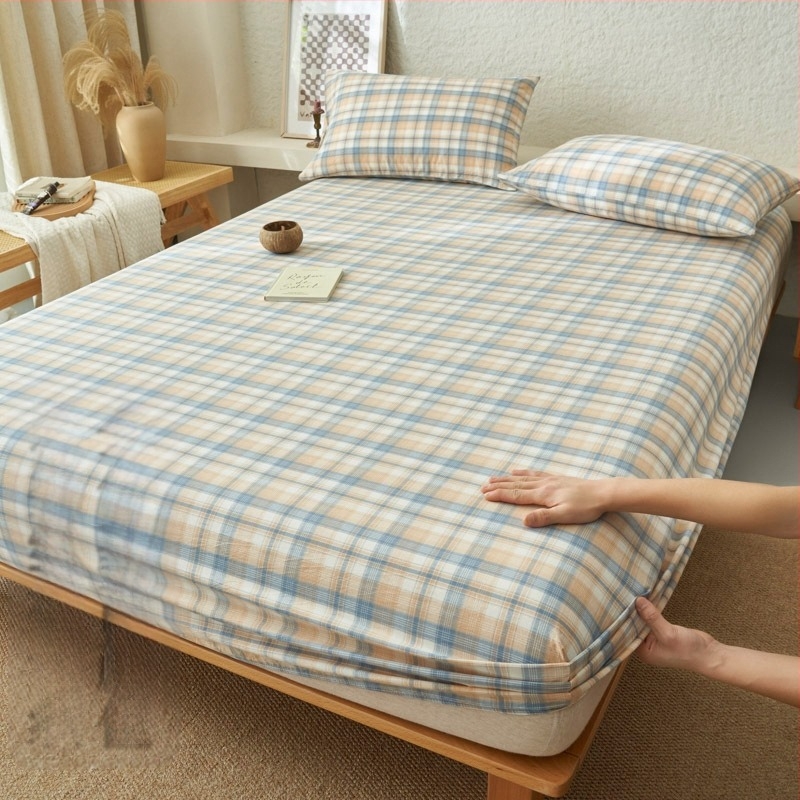 Σεντόνια Muji Style με εφαρμοστά σεντόνια από καθαρό βαμβάκι, τύπου Α, μονό τεμάχιο από καθαρό βαμβάκι, καλής ποιότητας, καλύμματα σεντονιών από καθαρό βαμβάκι, για μητρική και βρεφική χρήση, αυτοχρησιμοποιούμενα.