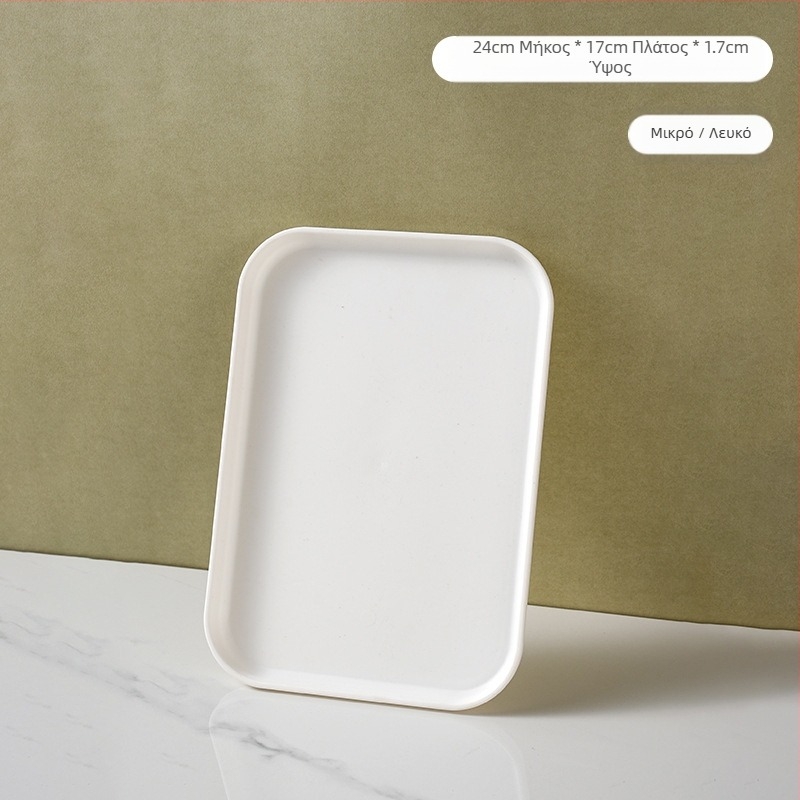 Ελαφρύς πλαστικός δίσκος πολυτελείας με λαβή, δίσκος τσαγιού οικιακής χρήσης υψηλής ποιότητας με διπλό αυτί, δίσκος φαγητού, μεγάλος δίσκος εστιατορίου με πάχος