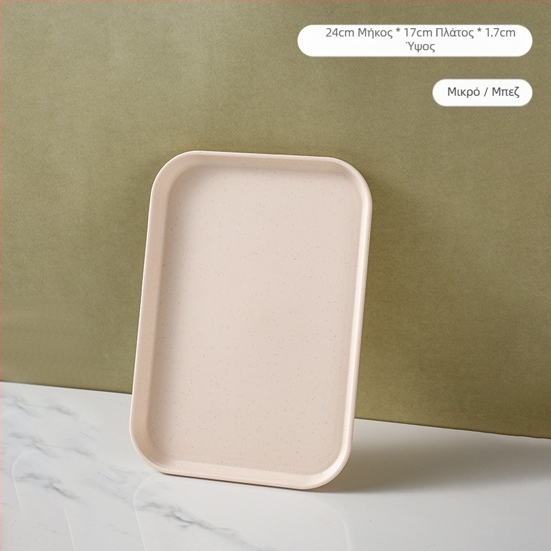 Ελαφρύς πλαστικός δίσκος πολυτελείας με λαβή, δίσκος τσαγιού οικιακής χρήσης υψηλής ποιότητας με διπλό αυτί, δίσκος φαγητού, μεγάλος δίσκος εστιατορίου με πάχος