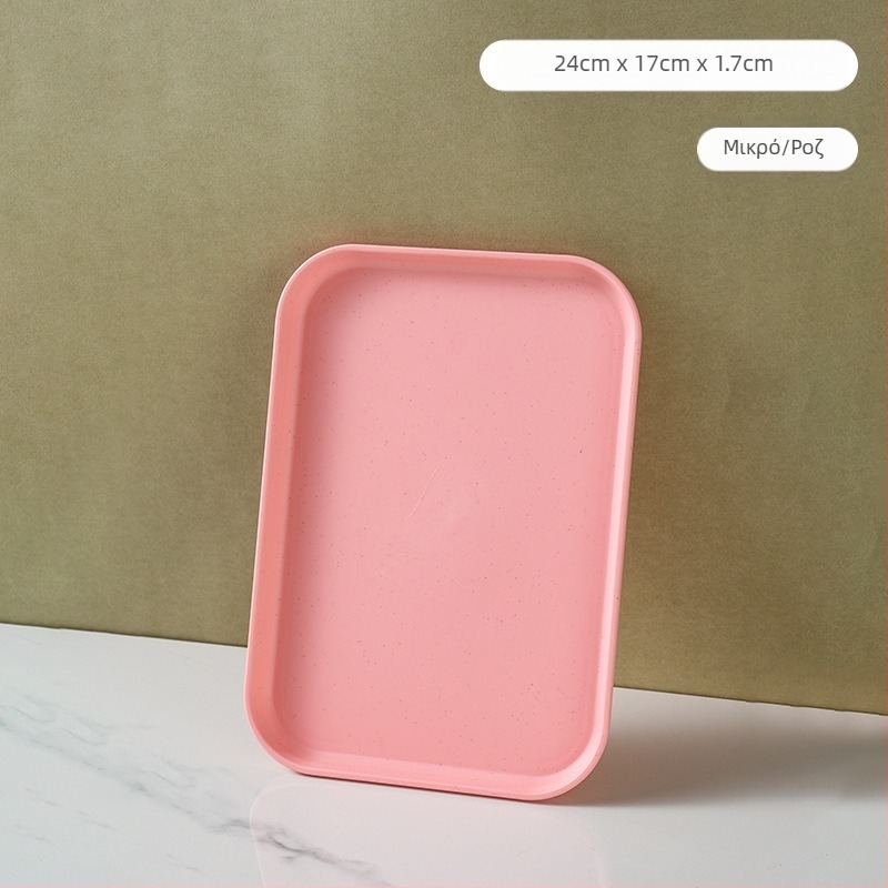 Ελαφρύς πλαστικός δίσκος πολυτελείας με λαβή, δίσκος τσαγιού οικιακής χρήσης υψηλής ποιότητας με διπλό αυτί, δίσκος φαγητού, μεγάλος δίσκος εστιατορίου με πάχος