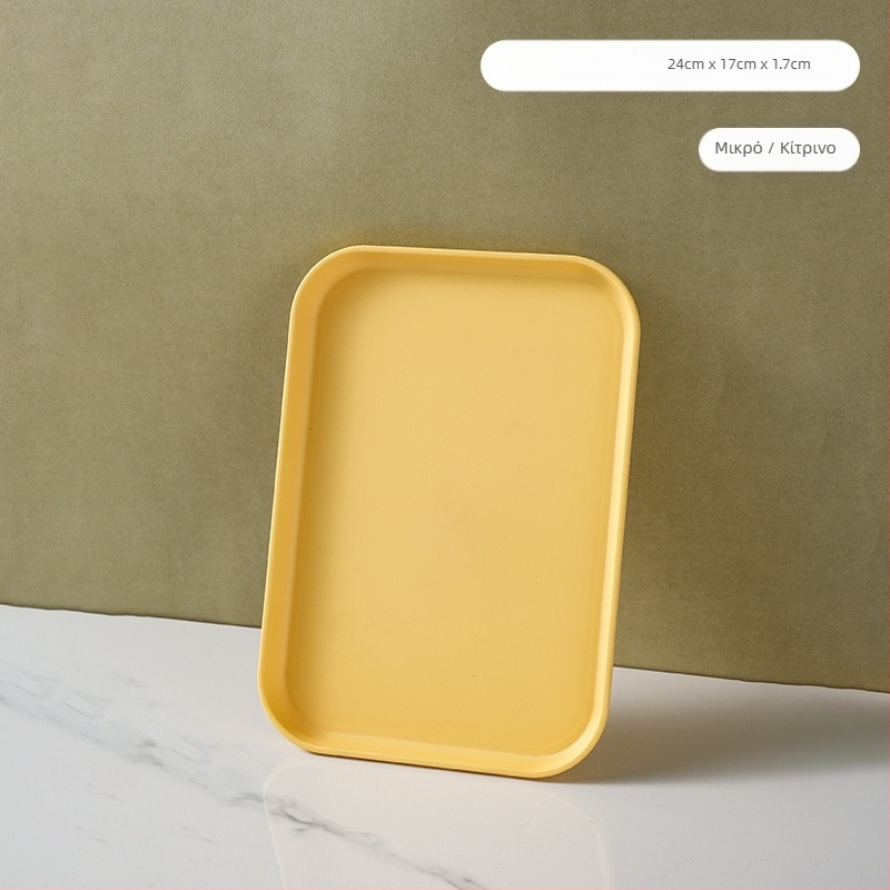 Ελαφρύς πλαστικός δίσκος πολυτελείας με λαβή, δίσκος τσαγιού οικιακής χρήσης υψηλής ποιότητας με διπλό αυτί, δίσκος φαγητού, μεγάλος δίσκος εστιατορίου με πάχος