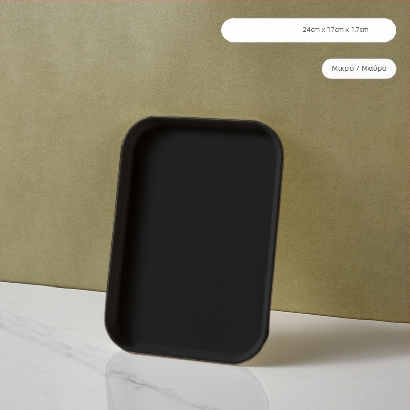 Ελαφρύς πλαστικός δίσκος πολυτελείας με λαβή, δίσκος τσαγιού οικιακής χρήσης υψηλής ποιότητας με διπλό αυτί, δίσκος φαγητού, μεγάλος δίσκος εστιατορίου με πάχος