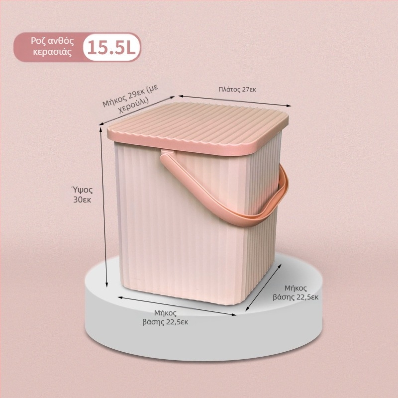 Πυκνό τετράγωνο βαρέλι αποθήκευσης κούκλας με καπάκι φορητό πολλαπλών χρήσεων βαρέλι αποθήκευσης πλαστικό πλαίσιο μπάνιου σκαμπό μπάνιου χονδρικής