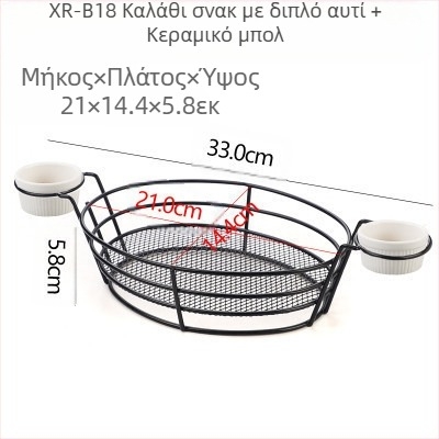 Αμερικανικό στυλ δημιουργικά επιτραπέζια σκεύη Καλάθι με σιδερένια τηγανητά σνακ Καλάθι με τηγανητές πατάτες Καλάθι με τηγανητές πατάτες Επιδόρπιο Τηγανητό κοτόπουλο Καλάθι με ψωμί Δοχείο πιάτων