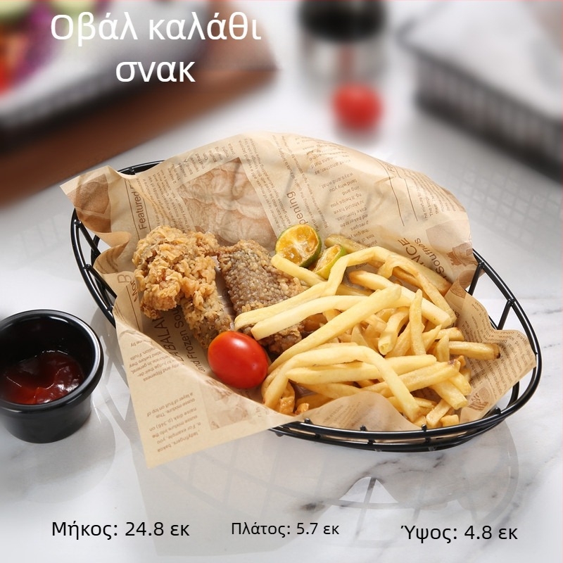 Αμερικανικό στυλ δημιουργικά επιτραπέζια σκεύη Καλάθι με σιδερένια τηγανητά σνακ Καλάθι με τηγανητές πατάτες Καλάθι με τηγανητές πατάτες Επιδόρπιο Τηγανητό κοτόπουλο Καλάθι με ψωμί Δοχείο πιάτων