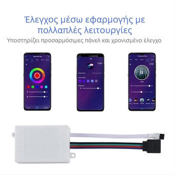 Φωτιστικό γκράφιτι RGB με χειριστήριο Bluetooth, μικρό λευκό κουτί, με τηλεχειριστήριο APP, υπέρυθρο τηλεχειριστήριο LED με χειριστήριο