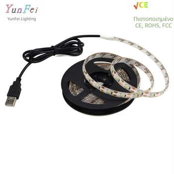 Λωρίδα φωτισμού LED 2835 χαμηλής τάσης 5V χαμηλής τάσης με τροφοδοσία USB, 60 λαμπτήρες LED μονόχρωμης απόχρωσης, Προαιρετική λωρίδα φωτισμού περιβάλλοντος πολλαπλών χρωμάτων, Λωρίδα φωτισμού περιβάλλοντος