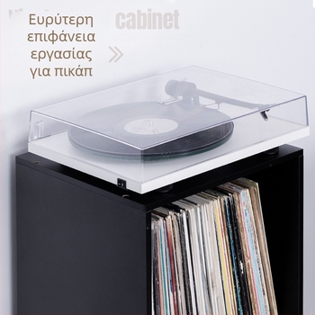 Απλό Ιαπωνικό Στυλ Ντουλάπι Αποθήκευσης Δίσκου Βινυλίου Ντουλάπι με Στοίβα LP Δωρεάν Ντουλάπι Συνδυασμού Κουτί Αποθήκευσης Βινυλίου Ράφι Αποθήκευσης