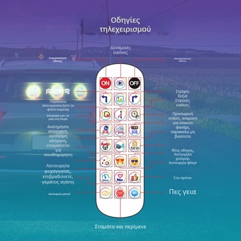 Διαφανής έξυπνη οθόνη LED εύκαμπτη οθόνη κύλισης αυτοκινήτου με διαφήμιση για το πίσω παράθυρο αυτοκινήτου με emoticon, αυτοκόλλητο αυτοκινήτου με έξυπνο αυτοκίνητο