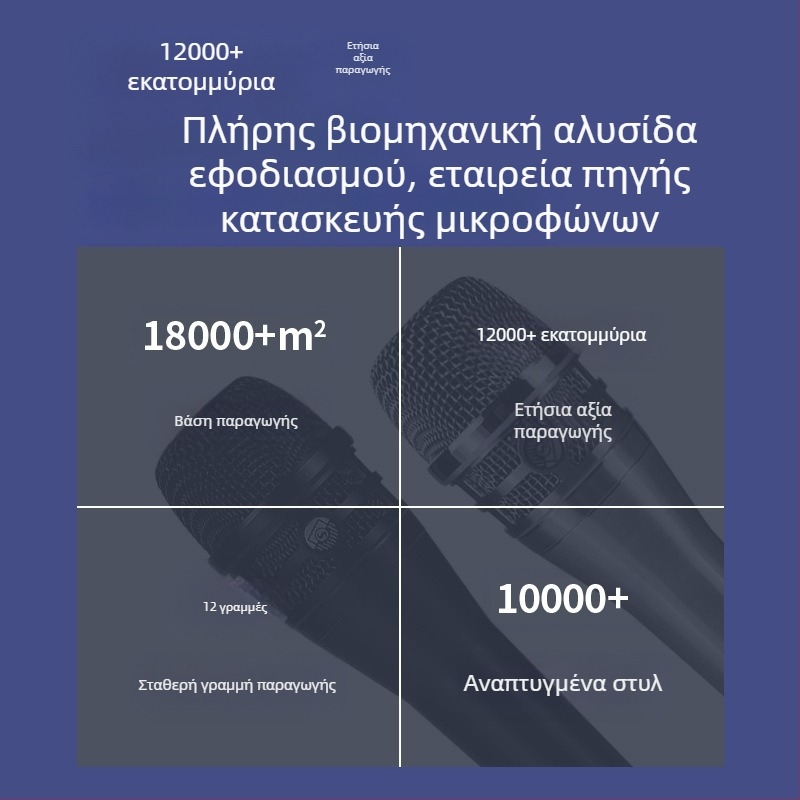 Προσαρμοσμένο Ksm8 Επαγγελματικό Ενσύρματο Μικρόφωνο Σκηνής για Ηχογράφηση Οικιακών Οργάνων με Δυναμικό Μικρόφωνο