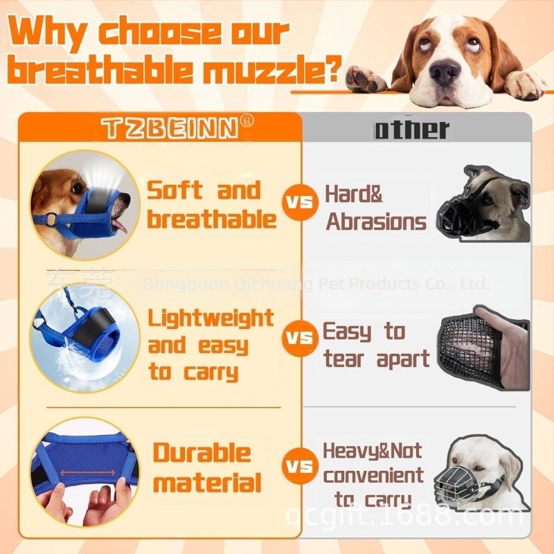 Μάσκα για σκύλους, αντι-δαγκώματα, αντι-κλήση, ρυθμιζόμενο μέγεθος, αναπνεύσιμη, για μεγάλα και μικρά σκυλιά, μάσκα για κατοικίδια, χονδρική, όμορφη