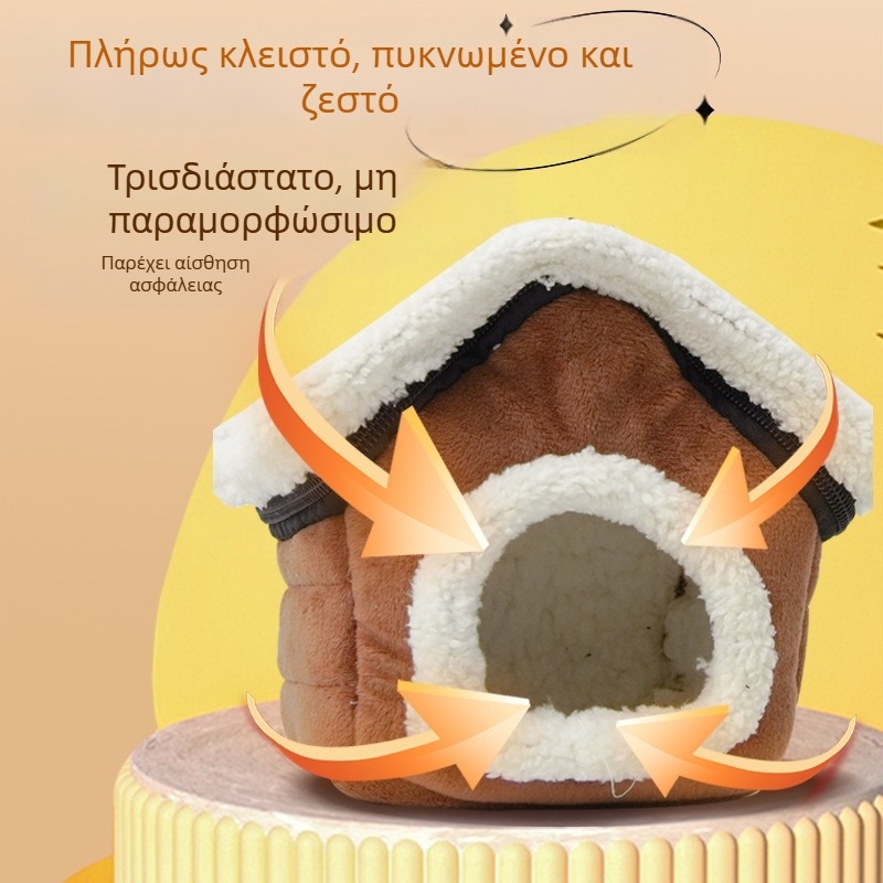 Προμήθειες για φωλιά κατοικίδιων ζώων Βαμβακερή φωλιά Αντιανεμική φωλιά Αποσπώμενη και πλενόμενη φωλιά πουλιών Χειμερινό ζεστό σπίτι παπαγάλων Ανθεκτικό στο κρύο Πλήρως διχτυωτό τρίχωμα