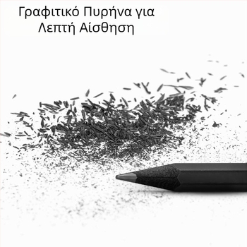 Μολύβι γραφής Deli New Sai Black Wood Hexagon Rod 2B με πυρήνα γραφίτη HB Black Super High Color Value (30 τεμάχια/κουτί)