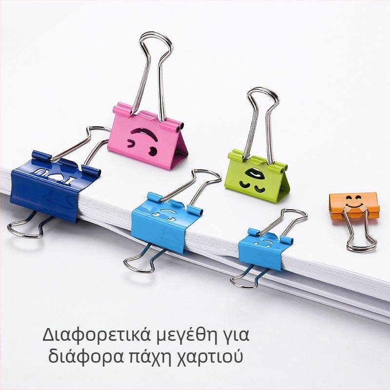 Χονδρικό κλιπ μακριάς ουράς χρώματος με χαμογελαστό πρόσωπο με μακριά ουρά κλιπ Bill anti-tail κλιπ γραφείου κλιπ A4 φάκελος