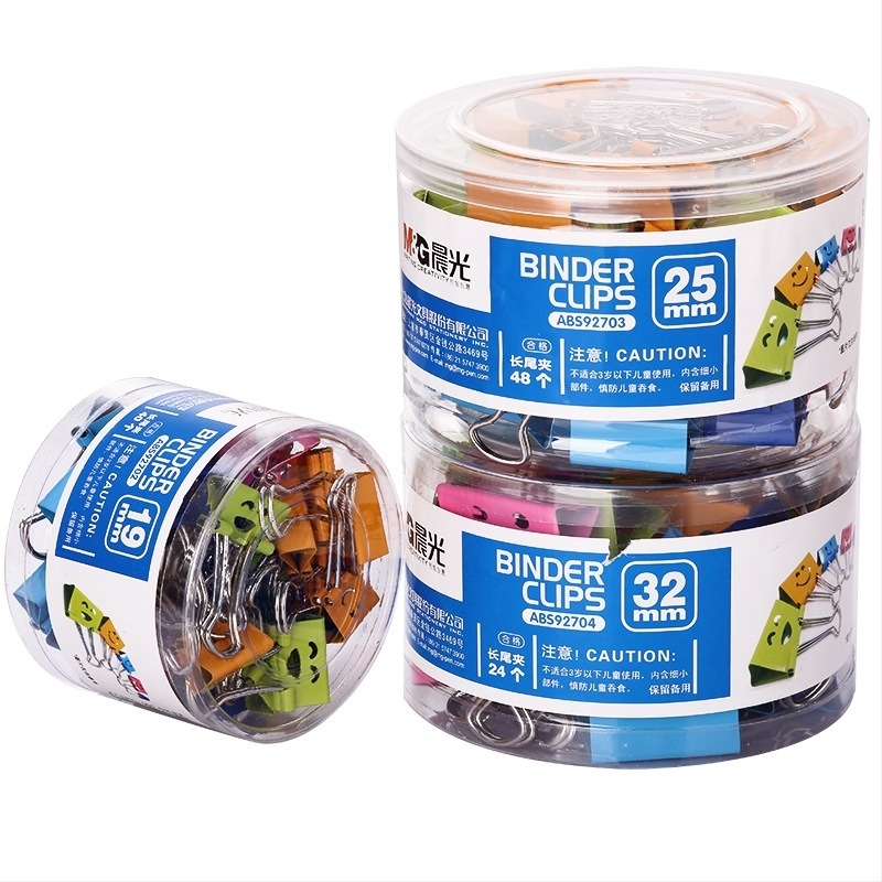 Χονδρικό κλιπ μακριάς ουράς χρώματος με χαμογελαστό πρόσωπο με μακριά ουρά κλιπ Bill anti-tail κλιπ γραφείου κλιπ A4 φάκελος