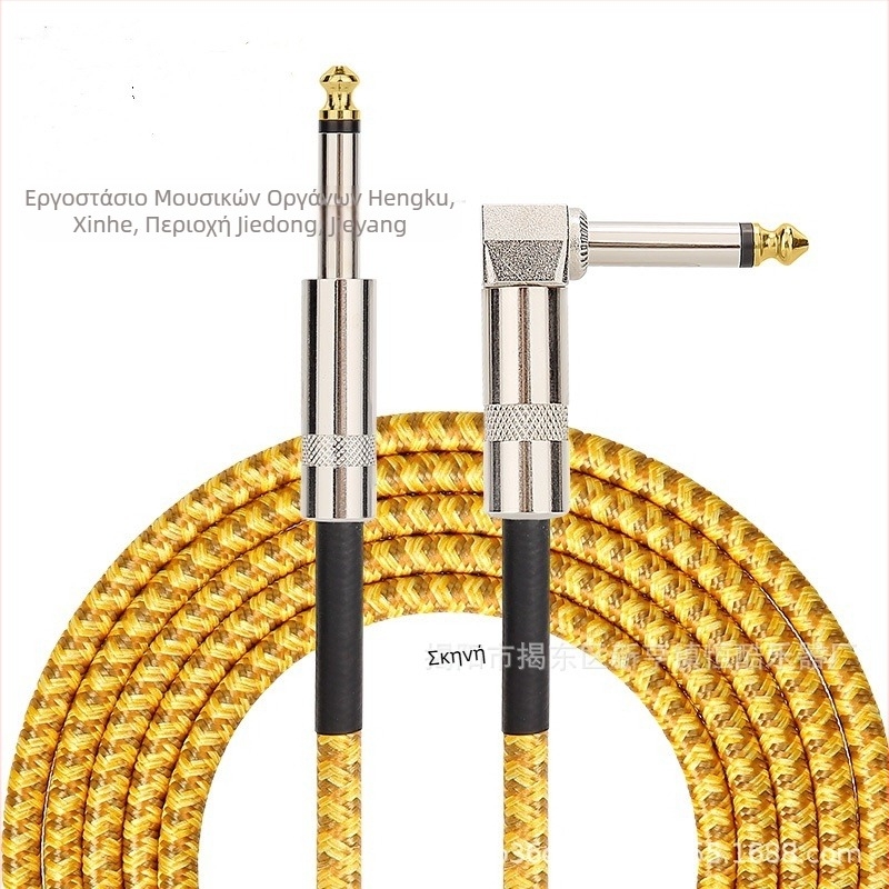 Ευθεία γραμμή σύνδεσης αρσενικού-σε-αρσενικού ηλεκτρικής κιθάρας 6.35, σύνδεση μείωσης θορύβου κεφαλής 6.35, ηλεκτρικό κουτί Beth electric Ji