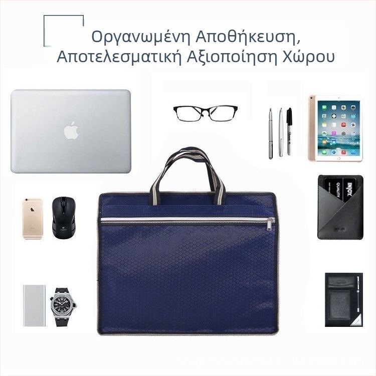 Αδιάβροχη τσάντα αρχειοθέτησης Spot Satchel από ύφασμα Oxford με φαρδιά ύφασμτα, διπλής στρώσης, τσάντα αρχειοθέτησης μεγάλης χωρητικότητας