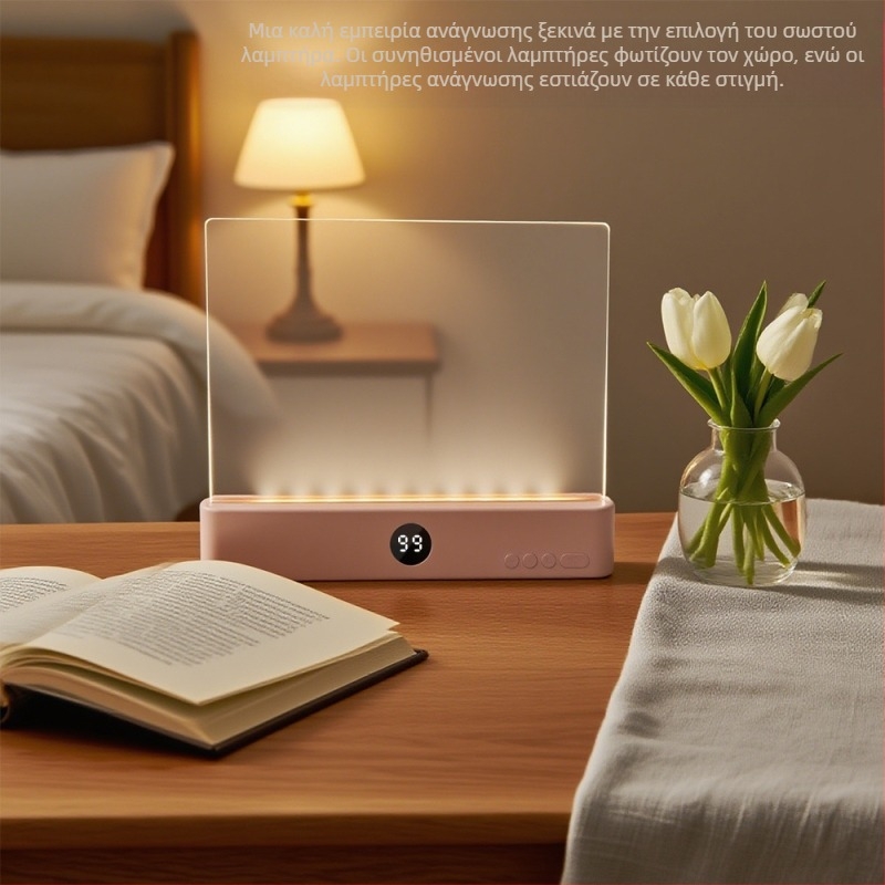 Φωτιστικό εκμάθησης γκράφιτι για διασυνοριακή χρήση, νέο φορητό διαφανές φωτιστικό ανάγνωσης, φωτιστικό εκμάθησης χωρίς βαθμίδες ρύθμισης φωτεινότητας, φωτιστικό ανάγνωσης με χρονοδιακόπτη