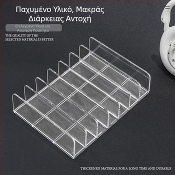 Πούδρα για το μαξιλάρι αέρα, τούρτα καλλυντικών, πούδρα, παλέτα σκιών ματιών, διαφανές κουτί αποθήκευσης, παλέτα χρωμάτων μανικιούρ, χειροποίητη βάση αποθήκευσης νυχιών που φοριέται