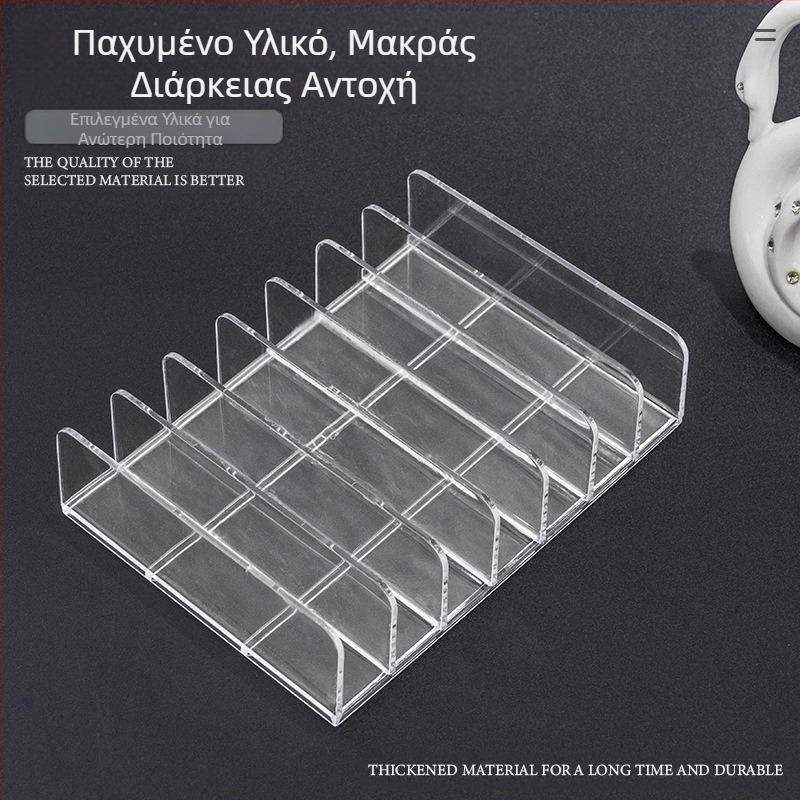 Πούδρα για το μαξιλάρι αέρα, τούρτα καλλυντικών, πούδρα, παλέτα σκιών ματιών, διαφανές κουτί αποθήκευσης, παλέτα χρωμάτων μανικιούρ, χειροποίητη βάση αποθήκευσης νυχιών που φοριέται