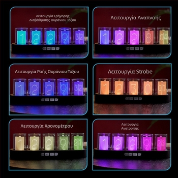 Ηλεκτρονικό εμπόριο, ζεστό-πωλούμενο ρολόι Amazon Rgb Pseudo-Nixie Tube Clock, επιτραπέζια δημιουργικά στολίδια, ψηφιακό ρολόι