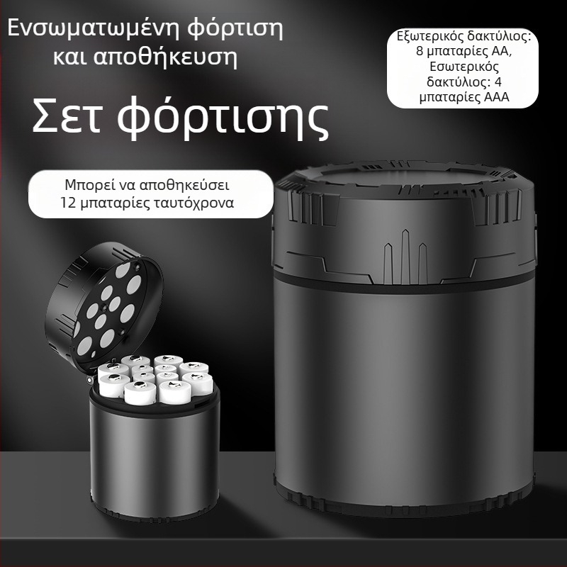 Μπαταρία λιθίου No.5 No.7 σταθερής τάσης 1.5V επαναφορτιζόμενη 12 φορτιστής αποθήκης ανθεκτική φόρτιση αποθήκευσης ενσωματωμένος φορτιστής AA