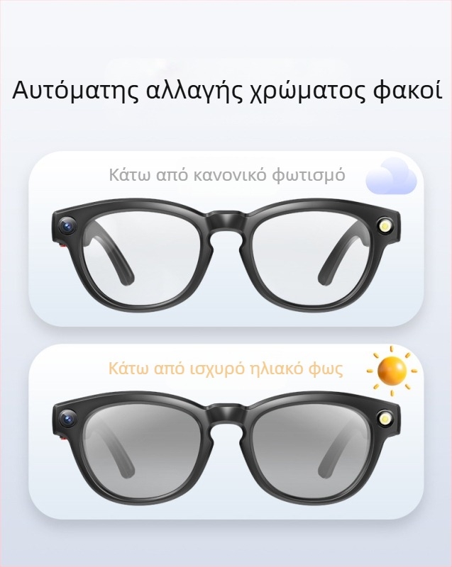 800W HD Anti-Shake Έξυπνη κάμερα βίντεο Bluetooth Γυαλιά κάμερας με αναγνώριση φωτογραφιών και μετάφραση