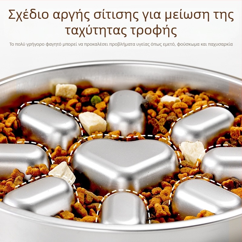 Μπολ για κατοικίδια Μπολ αργής τροφής για σκύλους Μπολ για σκύλους με λεκάνη για σκύλους Μπολ νερού από ανοξείδωτο ατσάλι με προστασία λαιμού Μπολ τροφής για σκύλους Μπολ τροφής για σκύλους Είδη κατοικίδιων ζώων