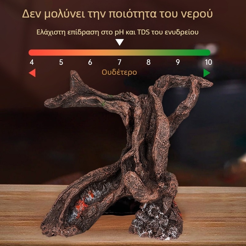 Τοπίο ενυδρείου, κατάστρωμα, βάζο γαρίδας, νεκρό ξύλο, ρητίνη, χειροτεχνίες, διακοσμητικά στολίδια, ψάρια και γαρίδες, ερπετά, κατοικίδια, σπίτι απόδρασης, τρύπα