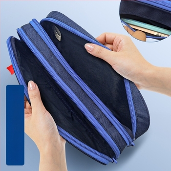 Κασετίνα Deli 66764 μεγάλης χωρητικότητας για αγόρια Κασετίνα διπλής στρώσης για μαθητές γυμνασίου Κασετίνα για μαθητές λυκείου