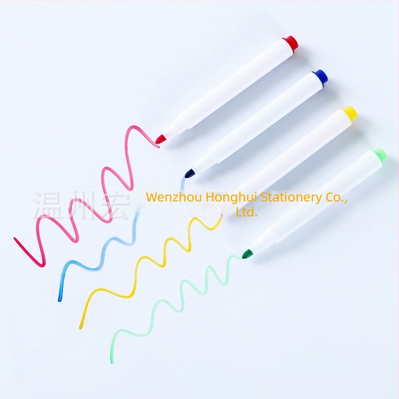 Σετ 8 πολύχρωμων μαρκαδόρων με σακούλα και μαγνητική ταινία, χρωματιστό μαύρο μαρκαδόρο με βάση το νερό, που σβήνει