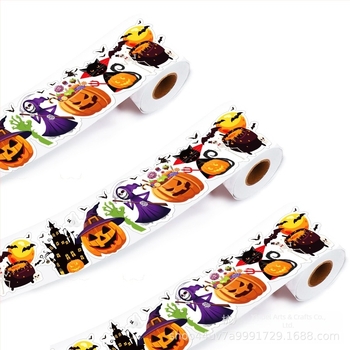 Jt016 Φανάρι κολοκύθας για το Halloween, φάντασμα νυχτερίδας, γυάλινο πίνακα ανακοινώσεων, αυτοκόλλητο διακοσμητικό αυτοκόλλητο σε ρολό