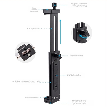 Βάση τάμπλετ Xyloto XJ15 από μέταλλο, φωτογραφική μηχανή, γενικής χρήσης, βάση στήριξης κινητού τηλεφώνου για ζωντανή μετάδοση, κλιπ στερέωσης