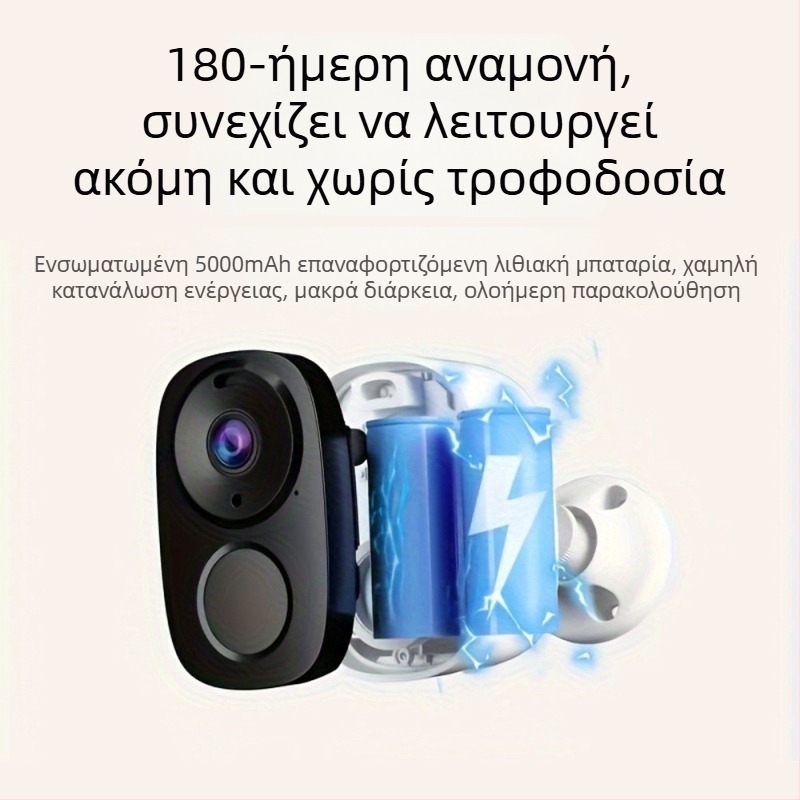 Διασυνοριακή Δημοφιλής Κάμερα Μπαταρίας Χαμηλής Κατανάλωσης Ασύρματη Εσωτερική Κάμερα Παρακολούθησης Υψηλής Ευκρίνειας με Νυχτερινή Όραση, Ασύρματη και Χωρίς Σύνδεση