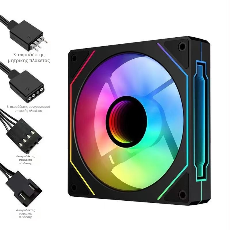 Ανεμιστήρας πλαισίου Prism 4Pro 12cm 5V Argb με συγχρονισμό θεϊκού φωτός και καθρέφτη χιλιάδων στρώσεων για επιτραπέζιους υπολογιστές