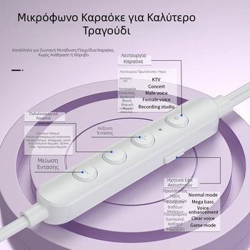 Ειδικά ακουστικά για την κάρτα ήχου K-song Anchor Live, ακουστικά με δυνατότητα αλλαγής φωνής, στερεοφωνικά ακουστικά με δυνατότητα αλλαγής φωνής για Apple 15 Huawei