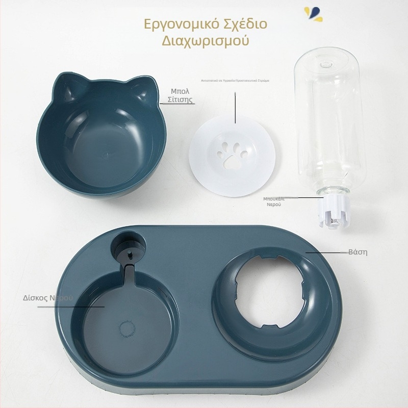 Μπολ για γάτες, διπλό μπολ, λεκάνη για σκύλους, μπολ για σκύλους, αυτόματο μπολ πόσιμου νερού, λεκάνη τροφής, μπολ για σκύλους, μπολ νερού για γάτες, αντικροτική λεκάνη ρυζιού, είδη κατοικίδιων ζώων