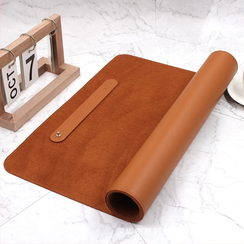 Spot Drop Shipping Pu Pure Color Leather Desk Pad Mouse Pad Ορθογώνιο Mouse Pad για Αγόρια Δερμάτινο Desk Pad για Επιφάνεια Εργασίας